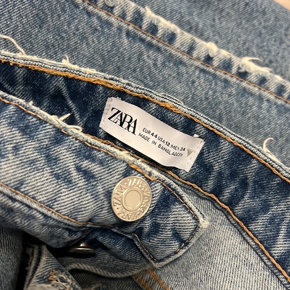 Zara Light Blue Straight Leg Jeans - Picture 5 of 7
